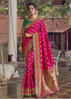 Pink Silk Saree